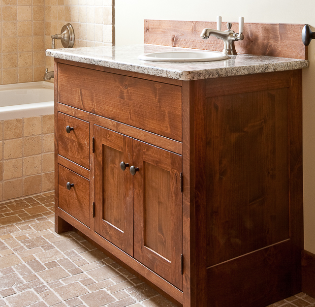 Shaker Knotty Alder Vanity River City Woodworks